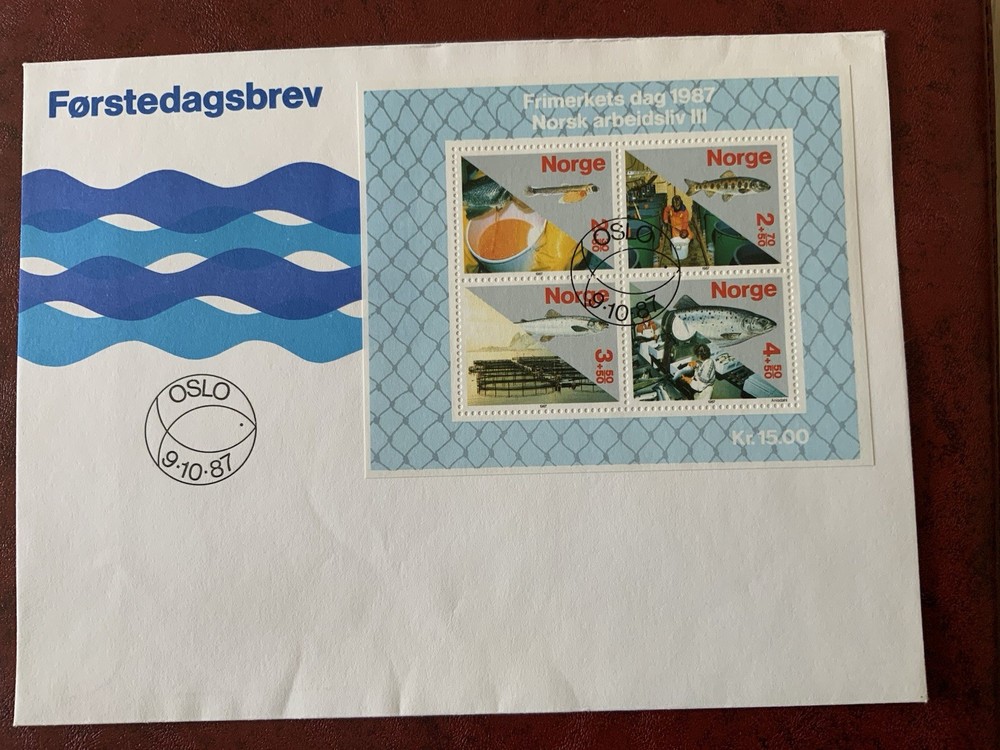 Norway 1987 #B70 Salmon Industry - FDC