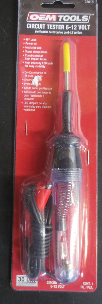 OEM TOOLS 25018 Automotive Circuit Tester Tool, 6-12 Volt