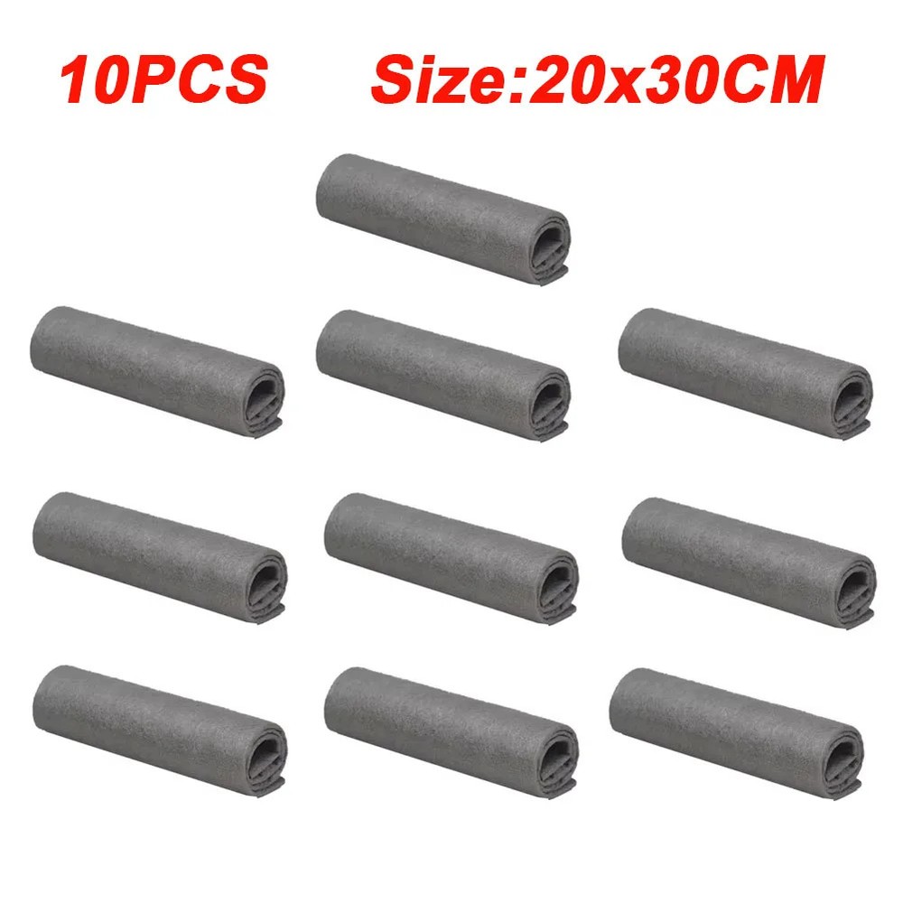 10PCS Thickened Magic Cleaning Glass Cloth Reusable Microfiber Glass Windows Str