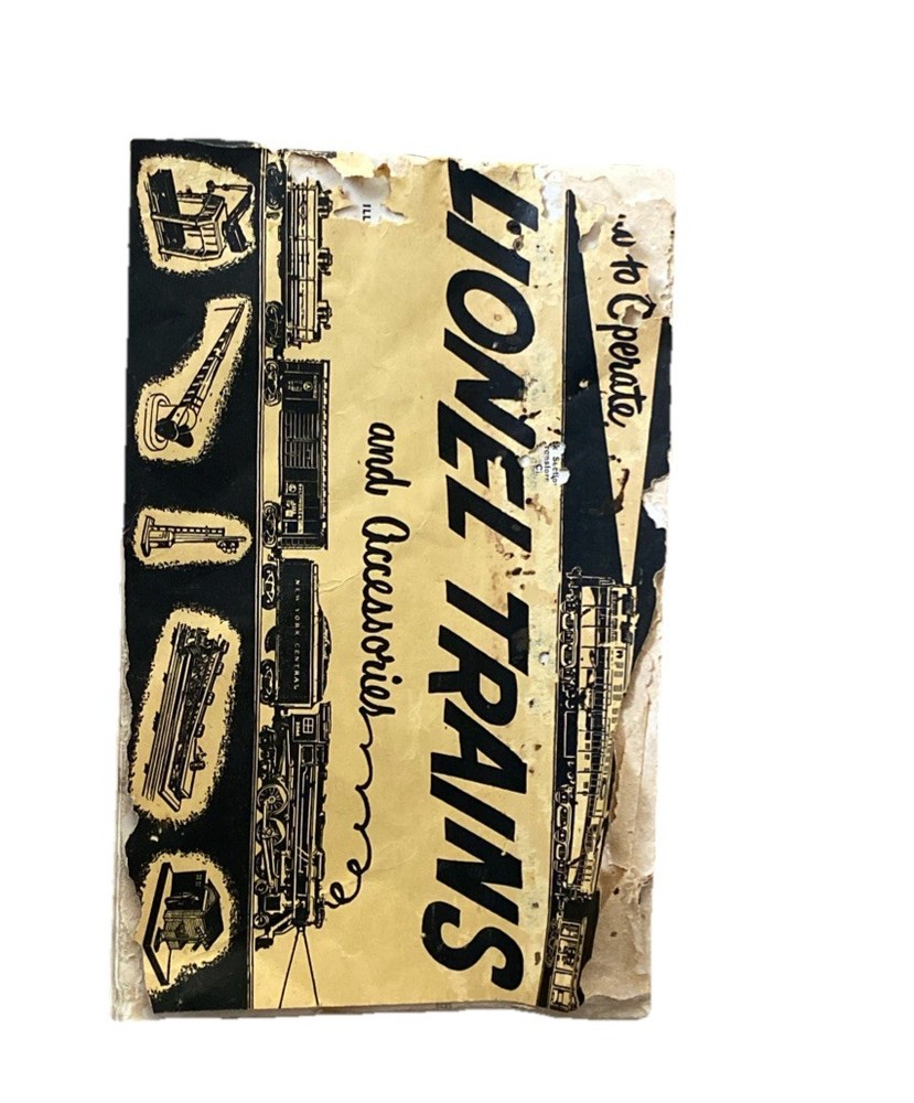 Lionel Train Instructions Booklet 1953-1954