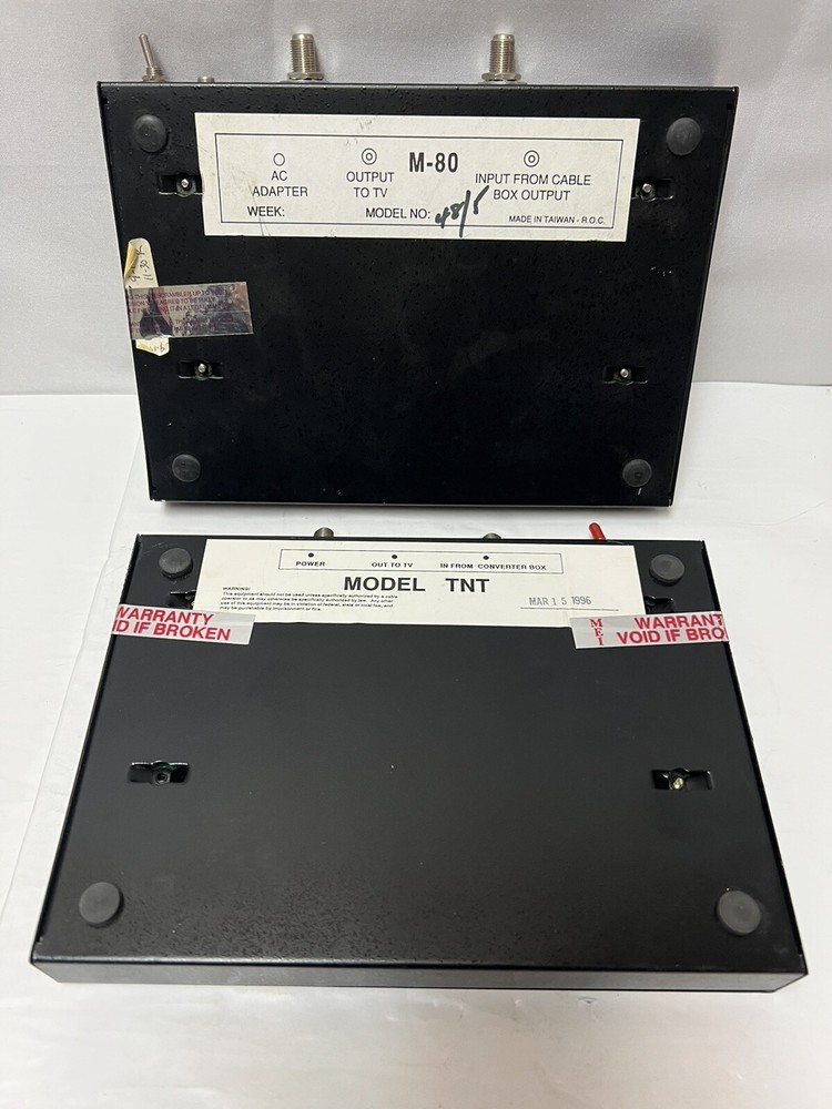 Set Top Coaxial Cable Boxes Unbranded  Untested Toggle Switch Set of 2