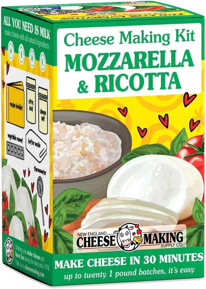 Homemade Cheese Making Kit: Mozzarella & Ricotta