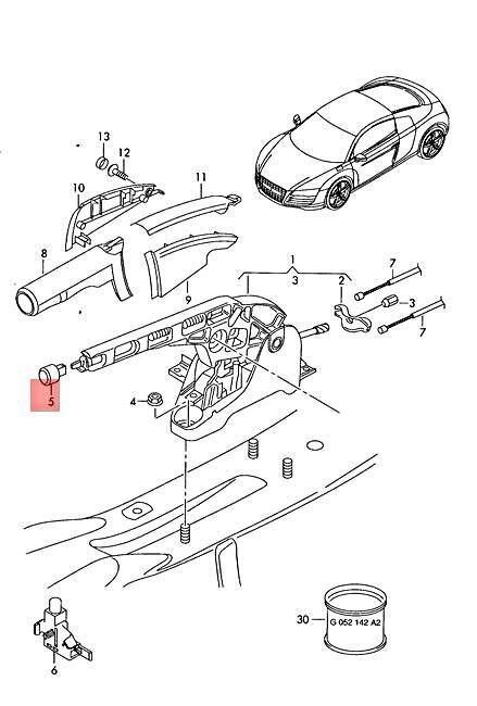 AUDI R8 Press Stud Genuine 420711333A6PS