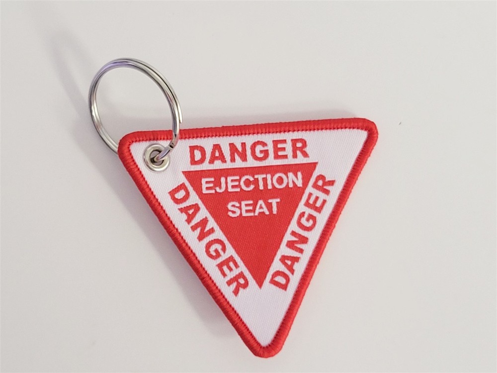 Martin Baker Danger Ejection Seat Red White Keychain NEW Military