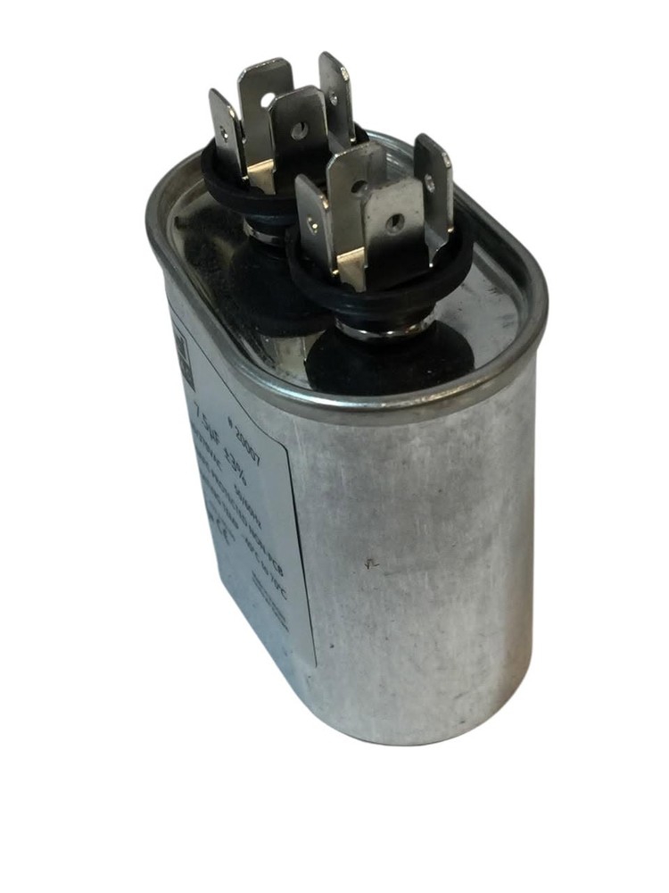 Single Run Capacitor, Oval, 7.5 Mfd., 370/440 Volt, 50/60 Hz, 20007