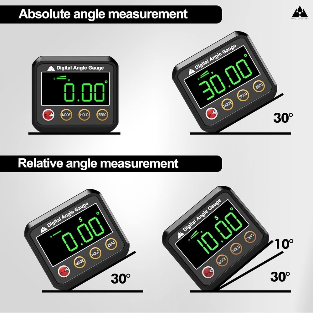 High-Accuracy Mini Digital Level Protractor with Backlit Display & Magnetic Base