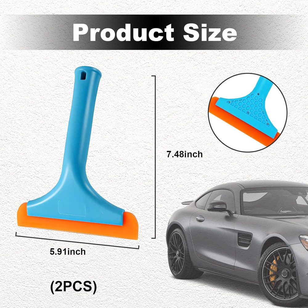 Small Silicone Window Squeegee, Car Windshield Water Blade Squeegee, Multifuncti