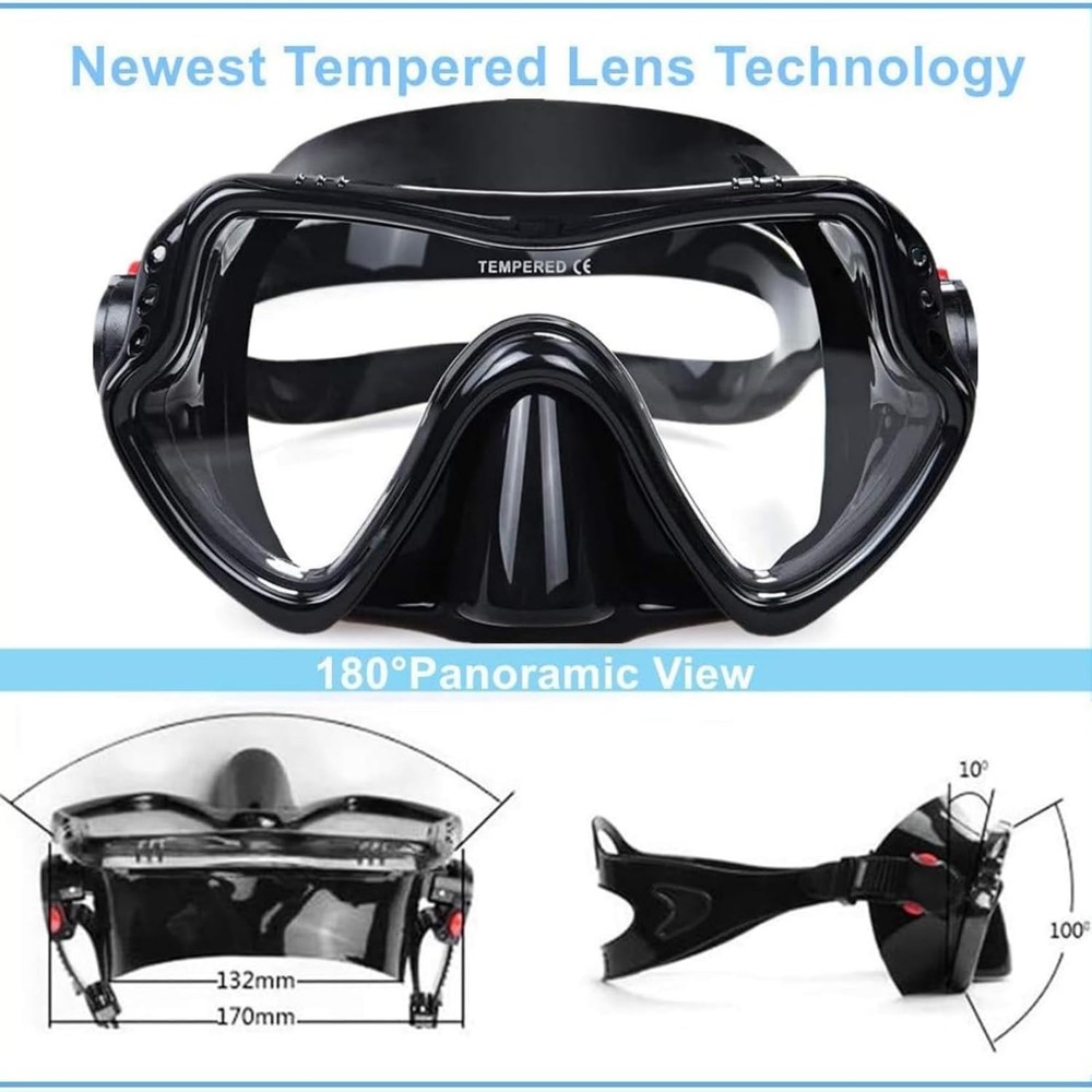 Professional Wide View Snorkel Mask
