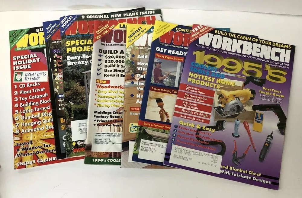 Lot Of Work Bench Magazines Wood Working Projects