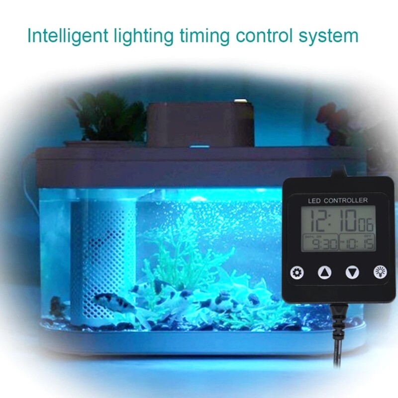 Light Timer Simulates Sunrise & Sunset Controller With LCD Display For Fish Tank