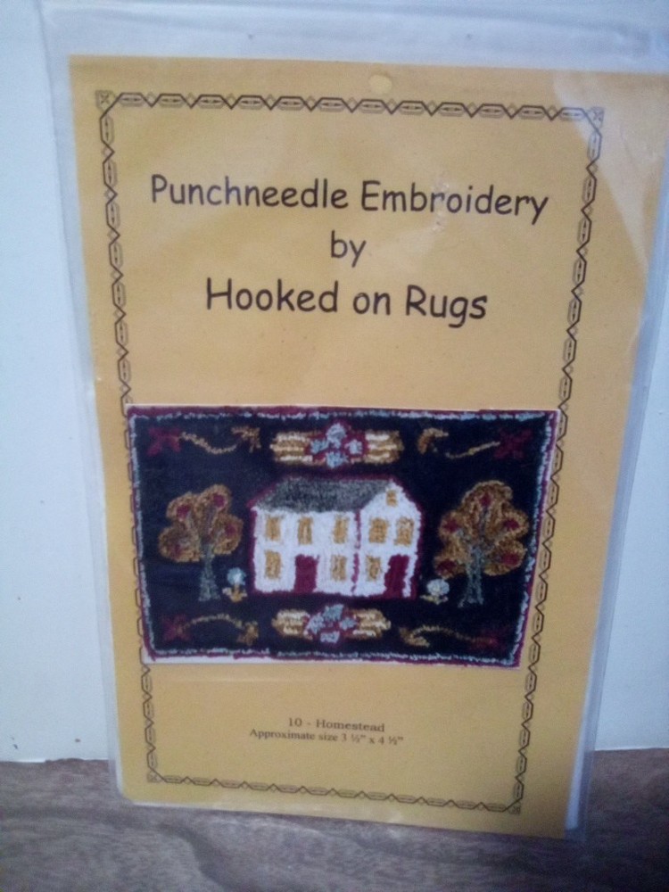 Punchneedle Embroidery Hooked on Rugs Homestead Pattern & Fabric