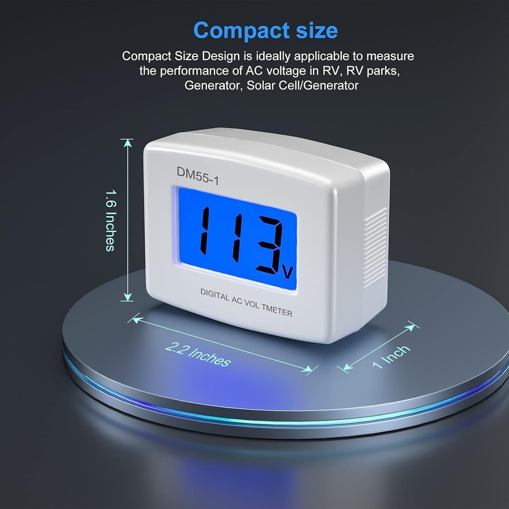 Precision 80-300V Digital Voltmeter with Adjustable Settings for Safe Appliances
