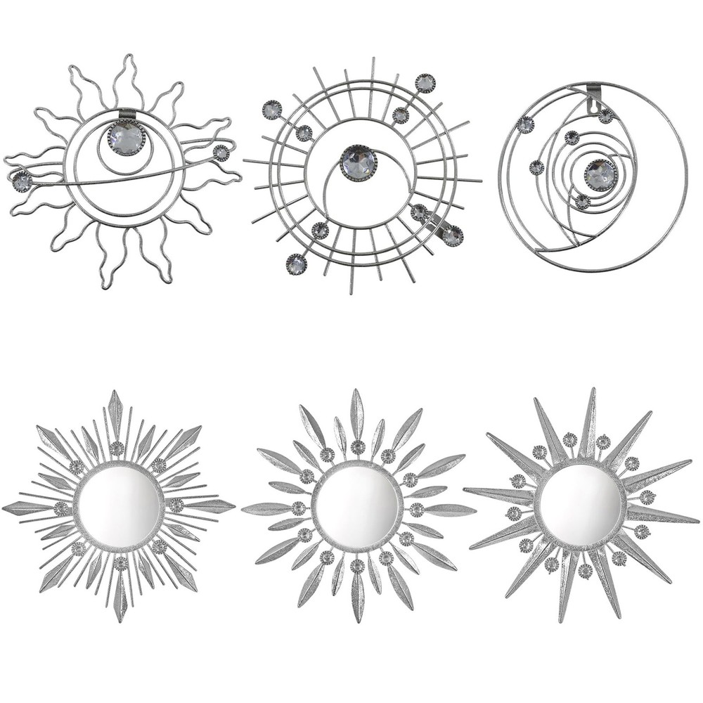 Silver Mirrors Wall Decor 2 Sets