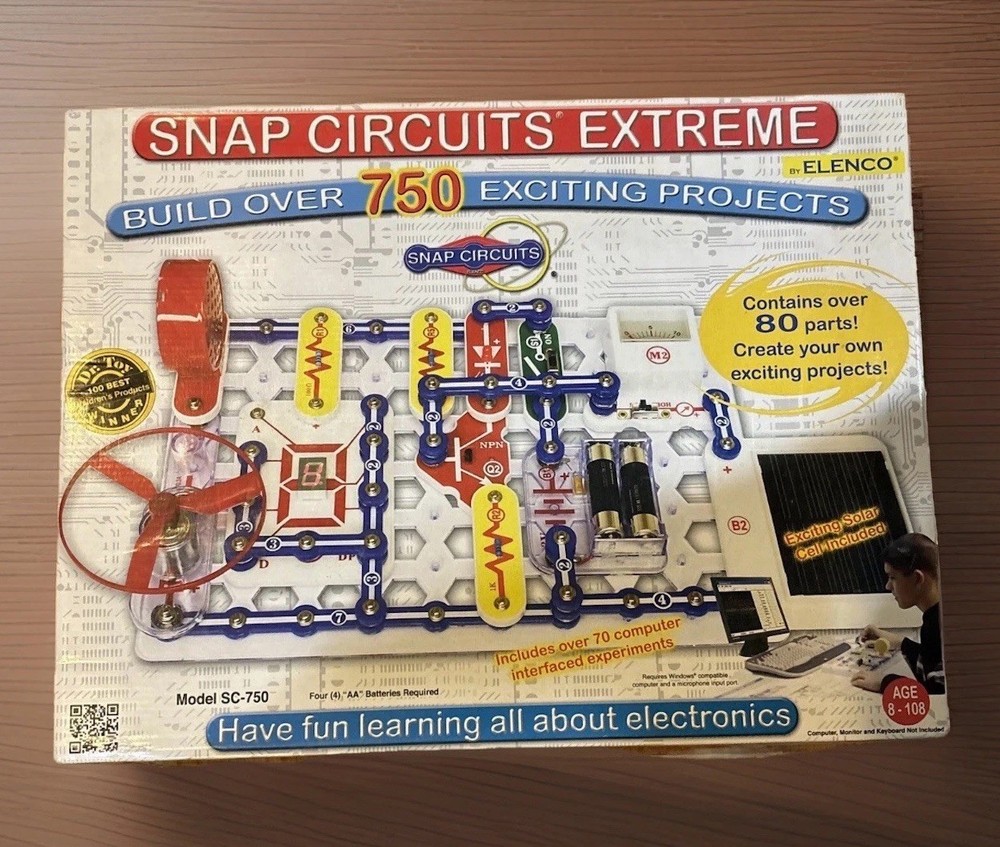 Elenco Electronics Snap Circuits Extreme 750 Experiments Kit (SC750)