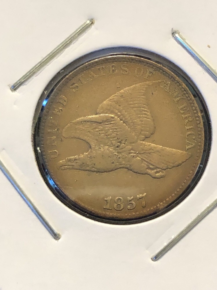 1857 Flying Eagle Cent - VF+ - Very Nice Natural Specimen
