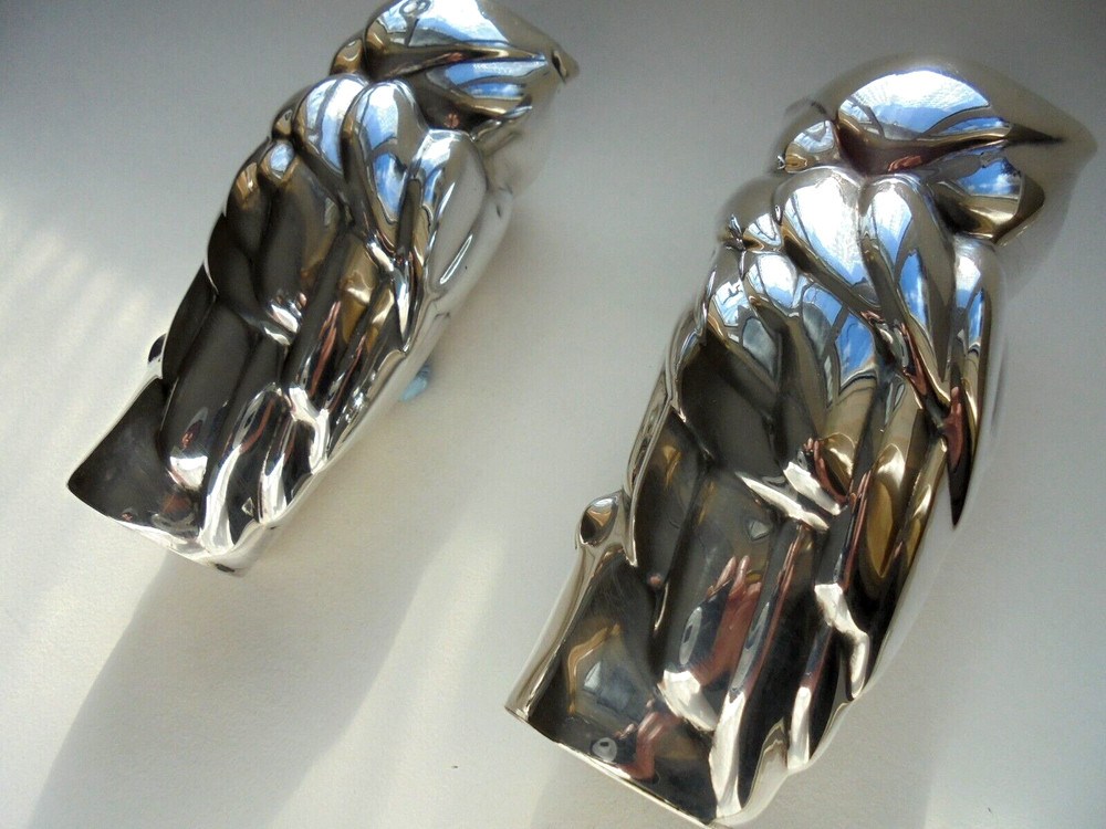 Rare Tiffany & Co Silver Owl Candlesticks