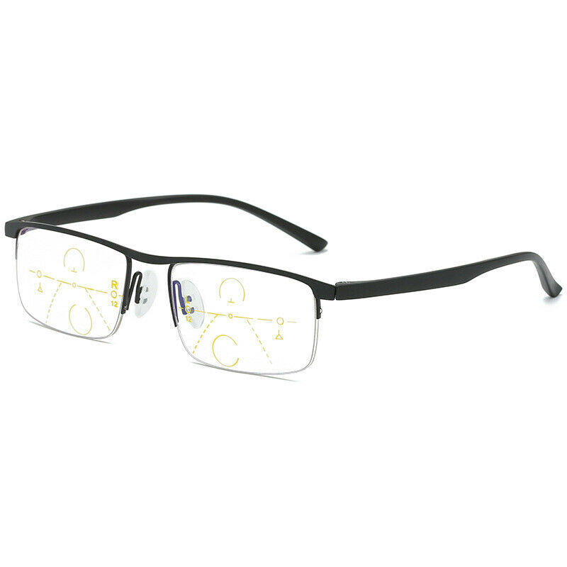 Progressive Reading Glasses Blue Light Blocking Smart Zoom Multi Focus +1.0-4.00