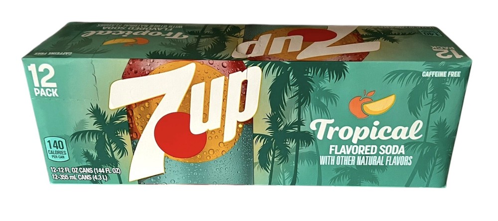 7 Up Tropical Flavored Soda 12 pack