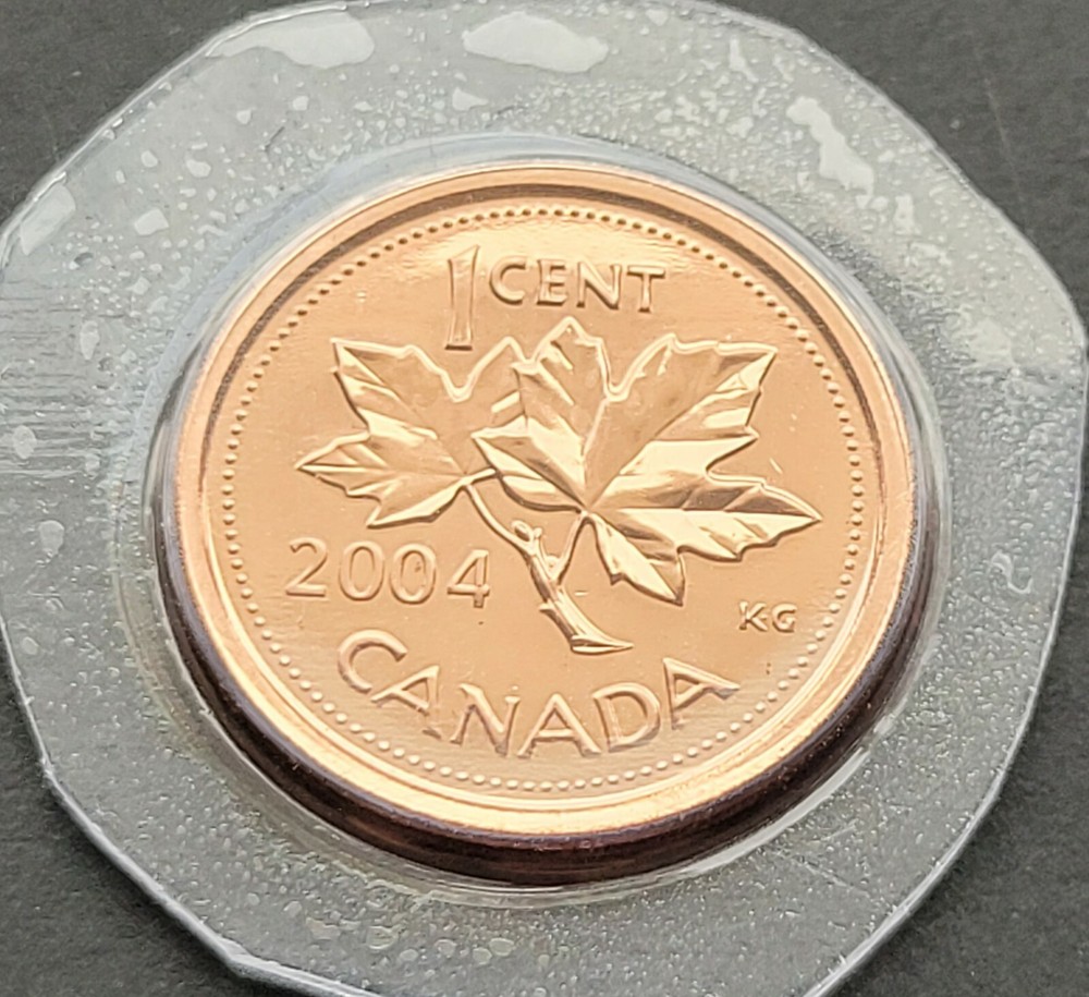 *** CANADA  ONE  CENT 2004 P  SEALED  ***  MAGNETIC  ***