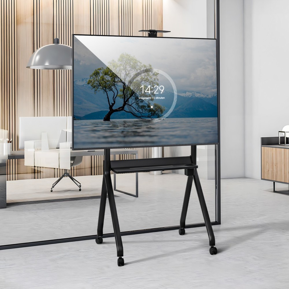 Mobile Cart for Interactive Display 42-86" Universal Rolling Stand Adjust Height