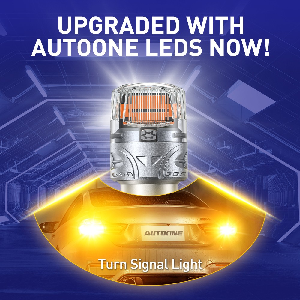 AUTOONE 1156 Amber Yellow LED Turn Signal Light Bulb Error Free Anti Hyper Flash