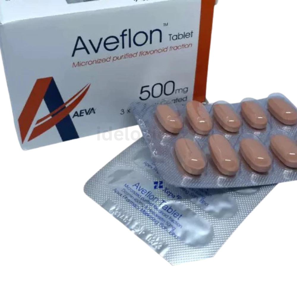 Aveflon 500mg 2 Pack (60 Tablets) Diosmin Complex - Vascular System Support