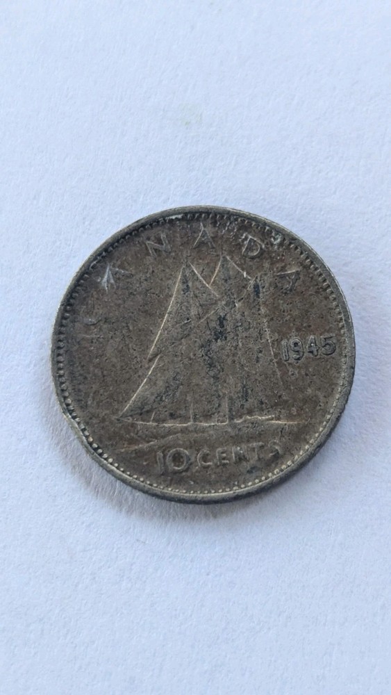1945 CANADIAN 10 CENTS NICE (SILVER)