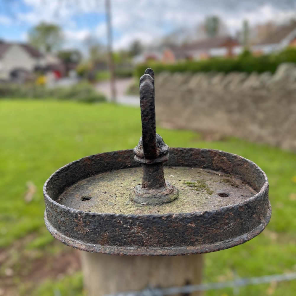 Antique Victorian Cast Iron Boot Scraper Decorative Garden Painted