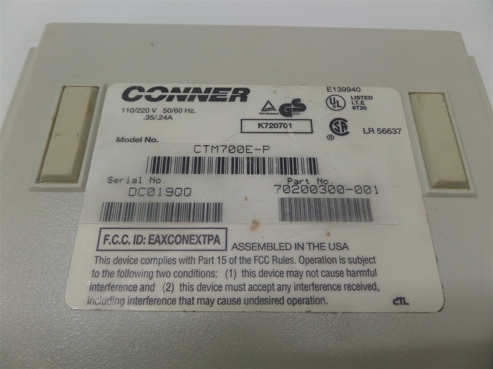 Conner Model CTM700E-P Tape Drive