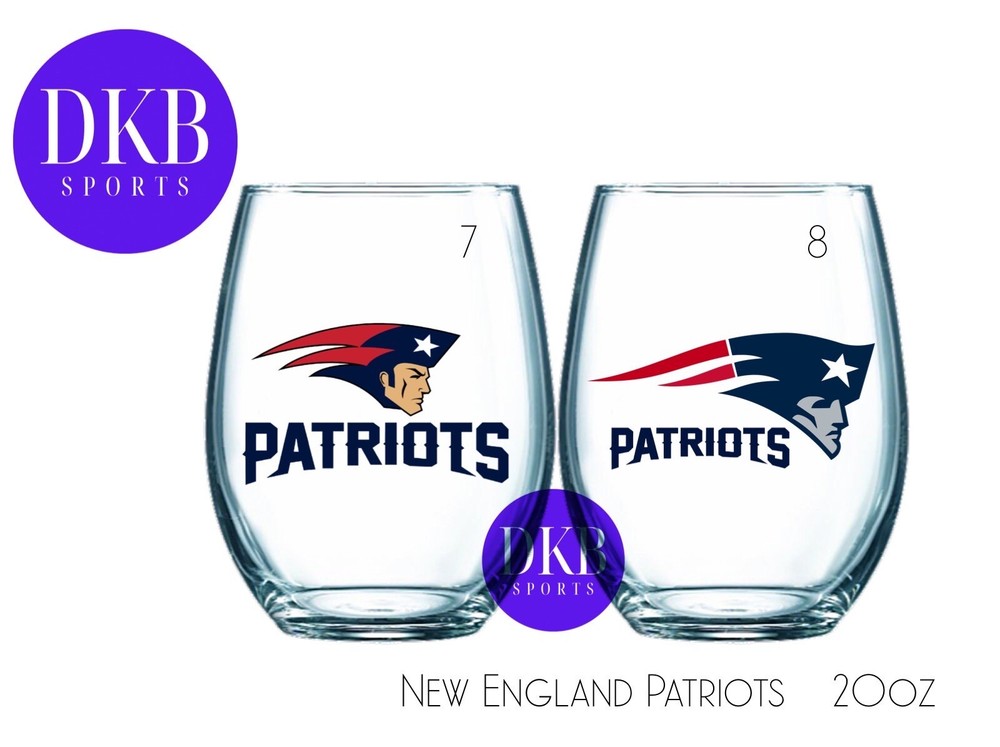 Patriots Stemless Wine SET of 2