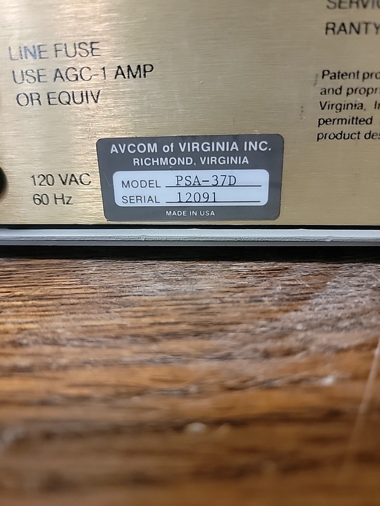 AVCOM Portable Spectrum Analyzer Model PSA-37D