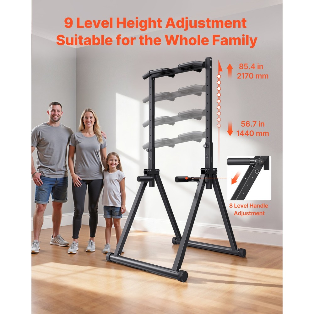 Uimoso Wall-Mounted Pull Up Bar with 330LBSCapacity and Sturdy Triangular Design