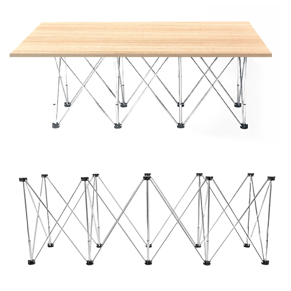 Portable Folding Workbench 10 Legs 1000kg Load For Woodworking Construction