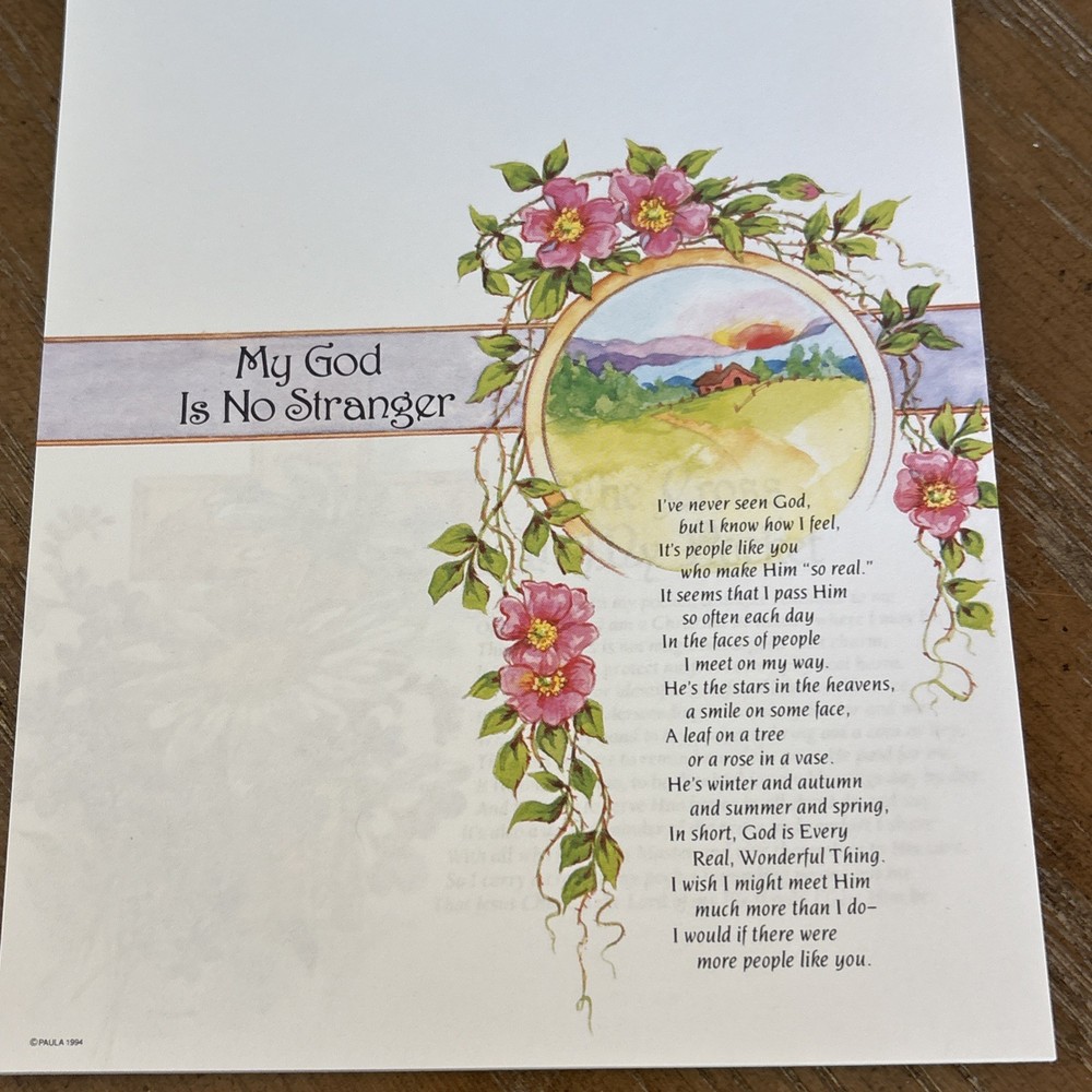1994 Inspirational Classics Stationary Pad 17 Decorated Sheets 12 Plain Sheets
