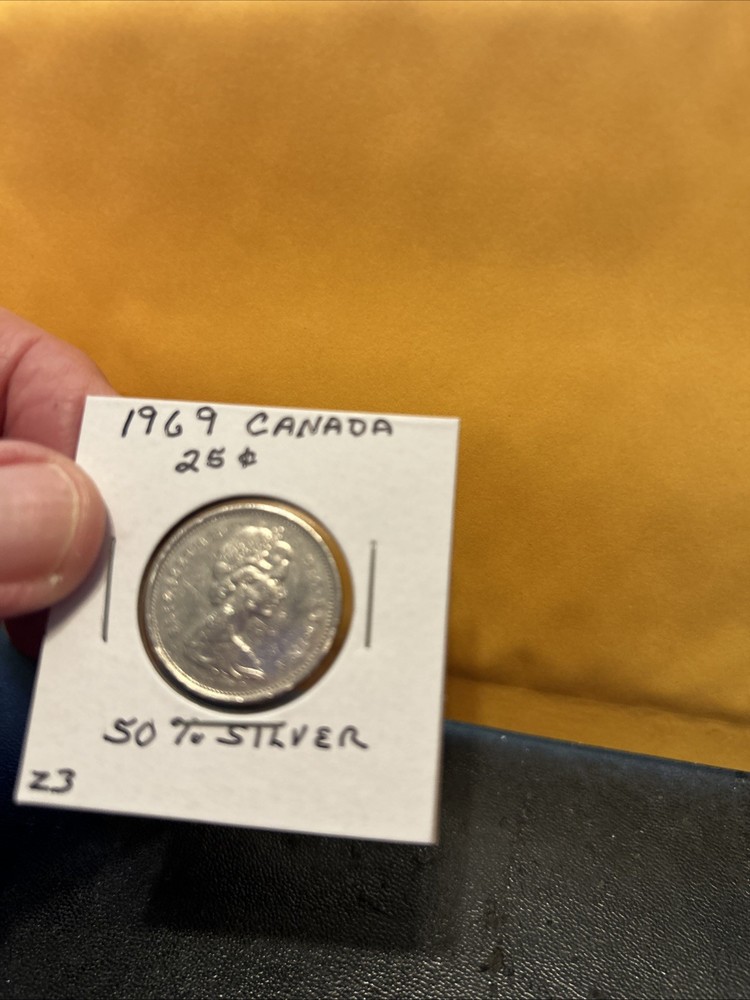 1969 25C Silver Canada 25 Cents