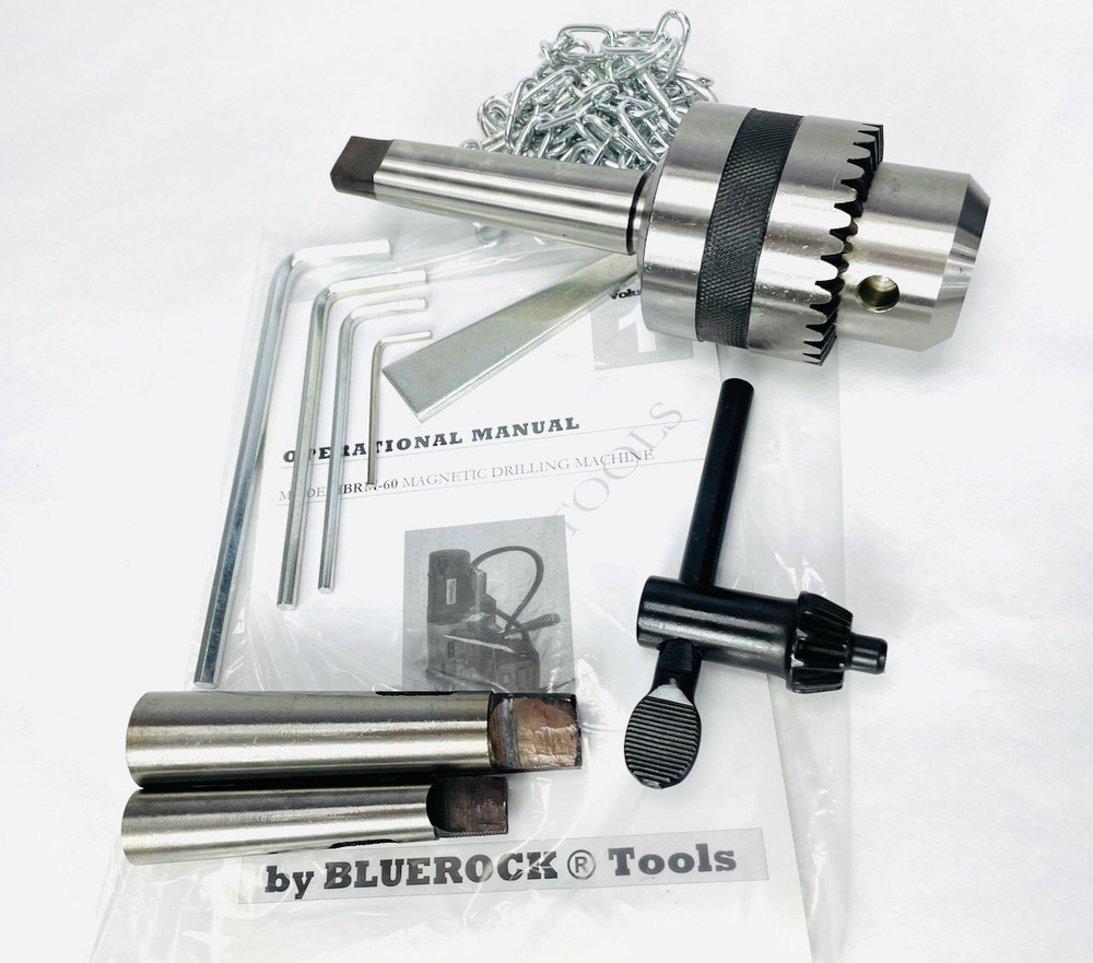 BLUEROCK ® Tools Model BRM-60A-B Magnetic Drill Press 2-Speed Mag Drill Typhoon