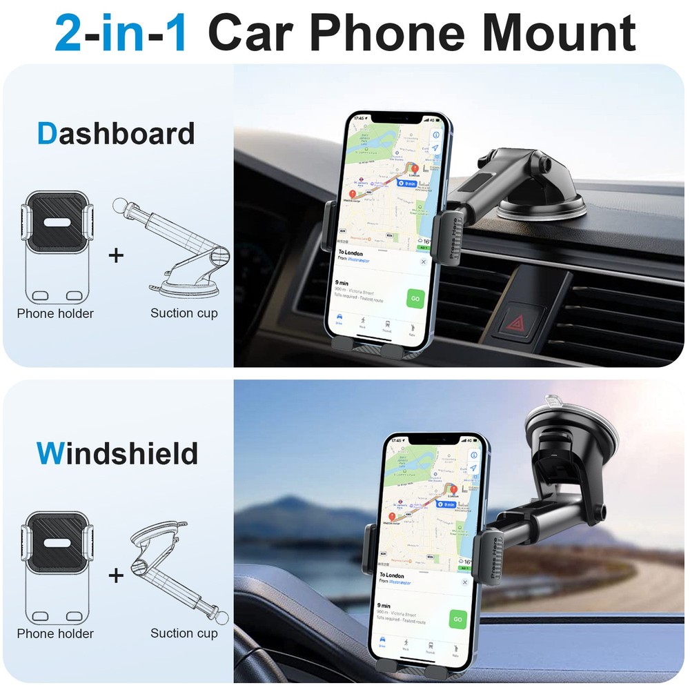 Universal 360° Dashboard &Windshield Universal Car Mount Phone Holder Adjustable