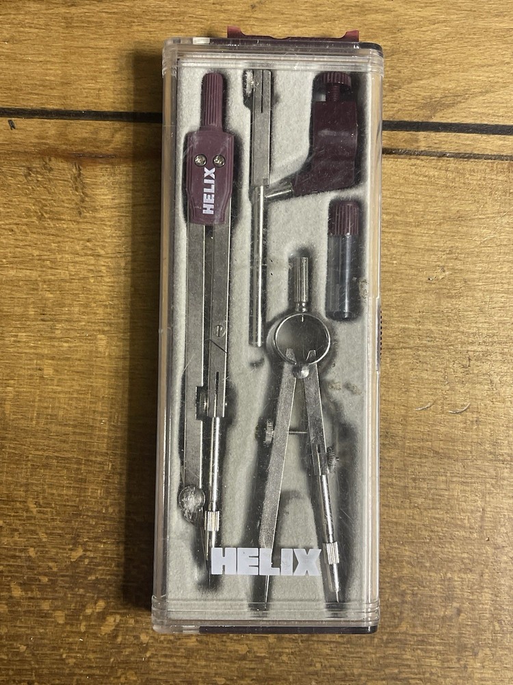 Vintage  Helix  Technical Drawing Set box is without handle