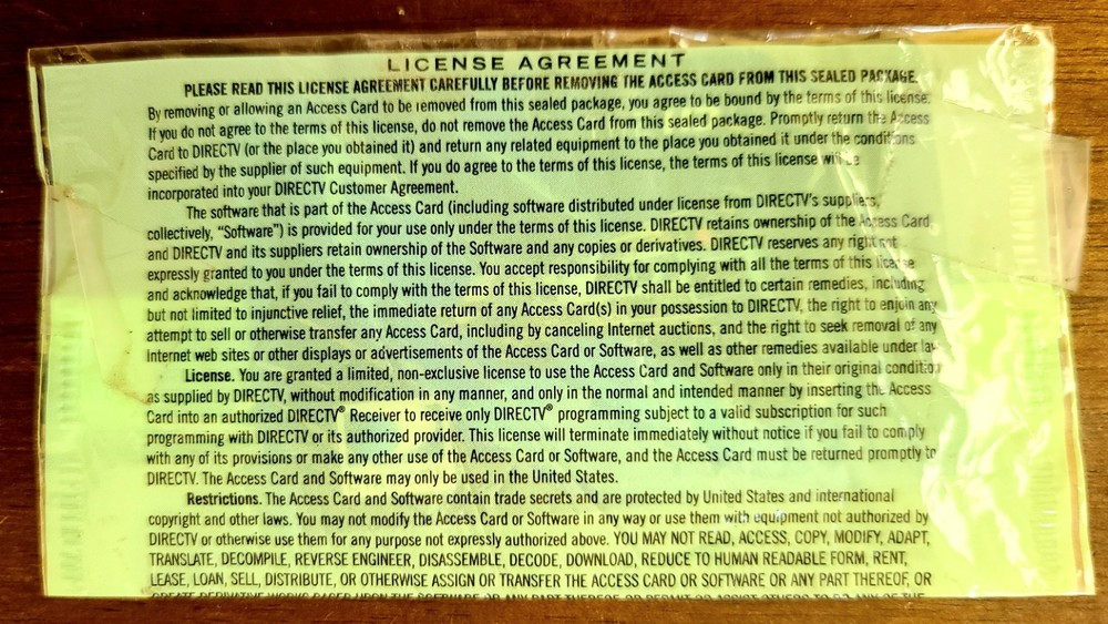 DIRECTV Access Card (Unopened)