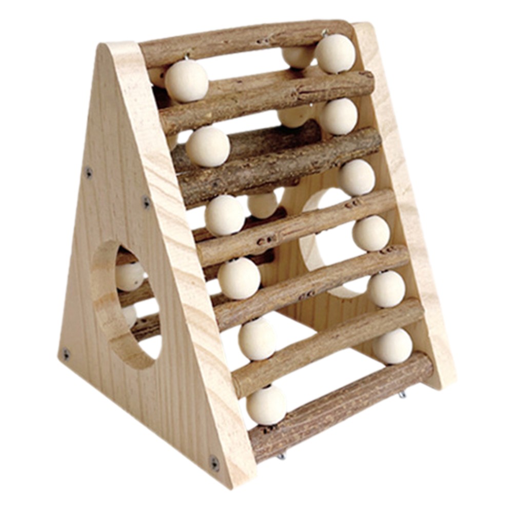Hamster Hideout - Triangular Shape Hamster Hideout Bed With Climbing Ladder -
