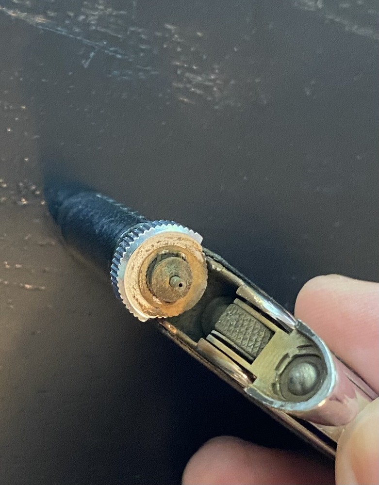 Vintage Ronson Adonis Leather Wrapped Varaflame Lighter