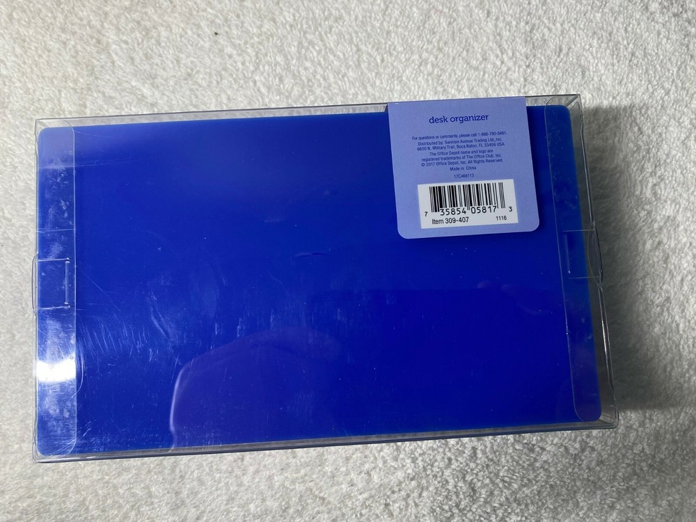 DESK ORGANIZER SOFT BLUE NEW