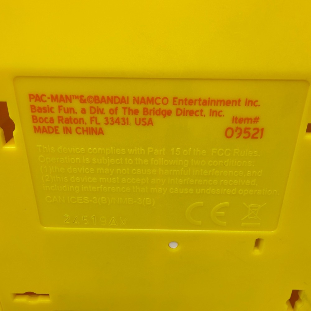 Pac-Man Mini Arcade Game Basic Fun Retro LCD Handheld Tested Working Used