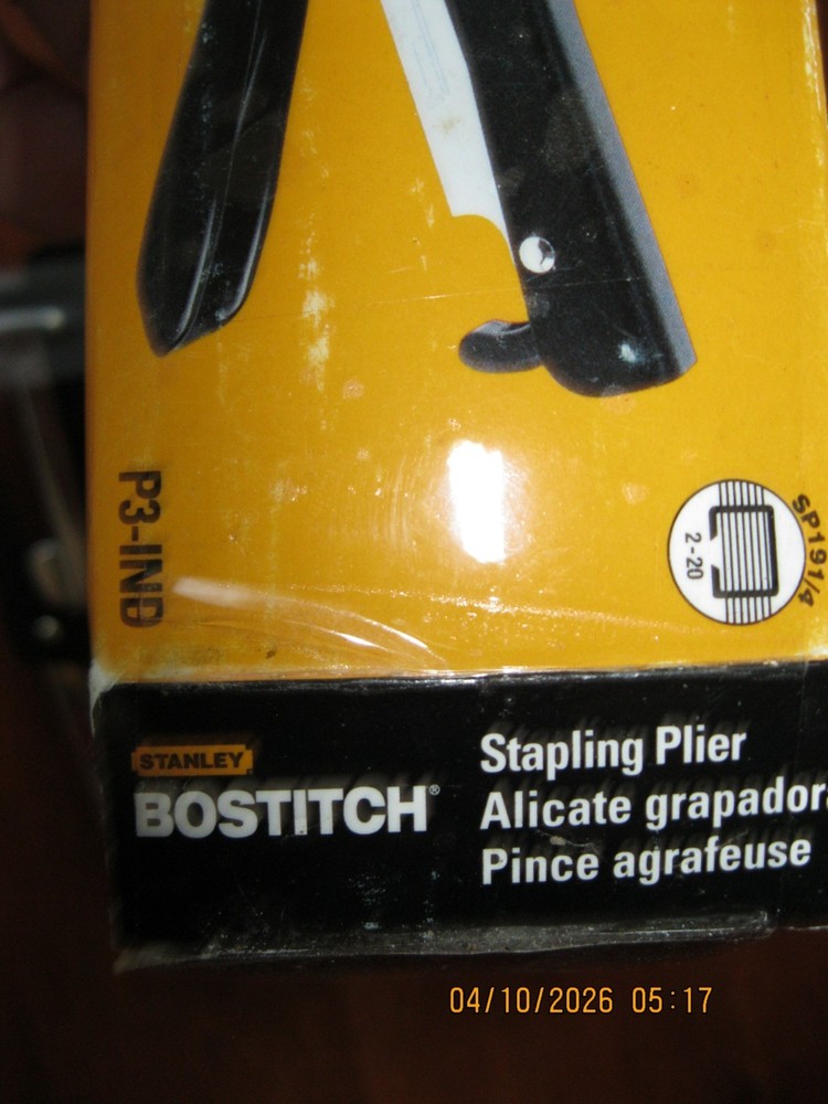 NIB Bostitch Python Stapling Plier P3-IND