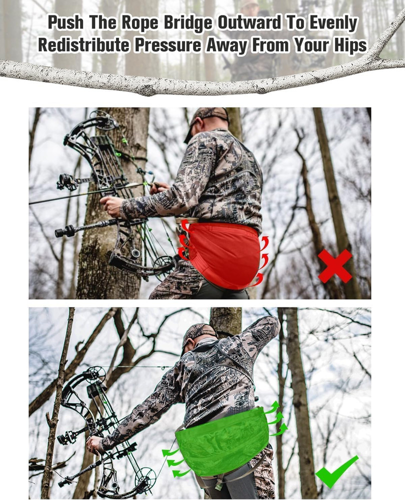 Hunting Saddle Hip Pinch Eliminator - Saddle Bridge Spreader - Tree Saddle Acces