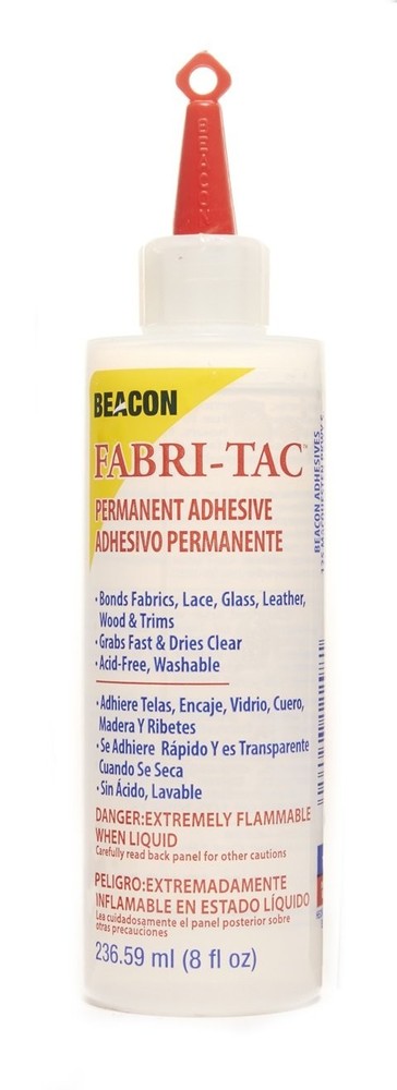 Fabri-Tac Premium Fabric Glue - Quick Drying, Crystal Clear, Permanent - for ...