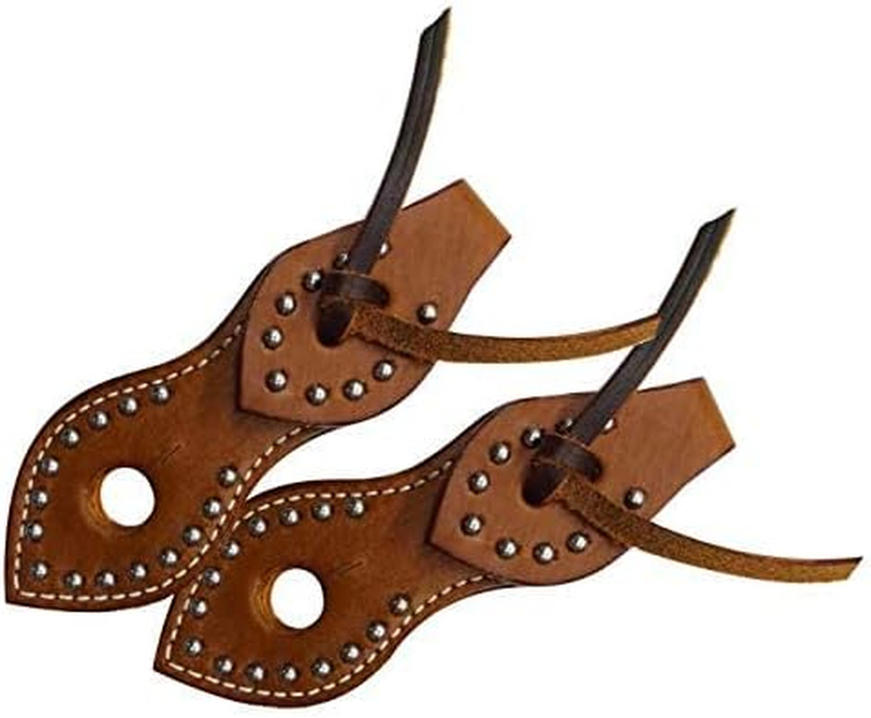 Silver Studded Leather Slobber Straps