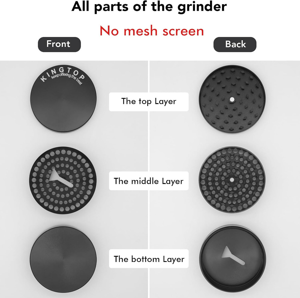 Grinder, Large 3" Spice Grinder (Midnight Black)