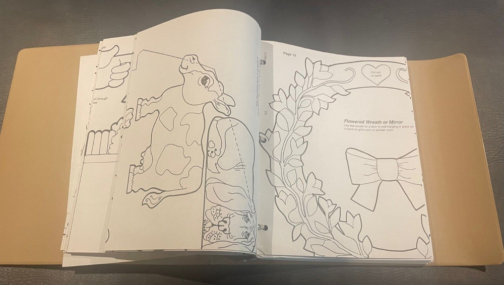 Woodworking & Scroll Saw Pattern Club Binder Large Size Patterns 1990