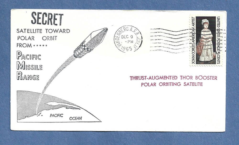 THRUST AUGMENTED THOR BOOSTER POLAR ORBIT DEC 9,1965  SWANSON  SPACE COVER NASA